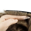 Fine Welded Mono Extra Light Density Remy Hair Toupee Topper Men Natural Wave Style Virgin Model Lace Topper Replacement System