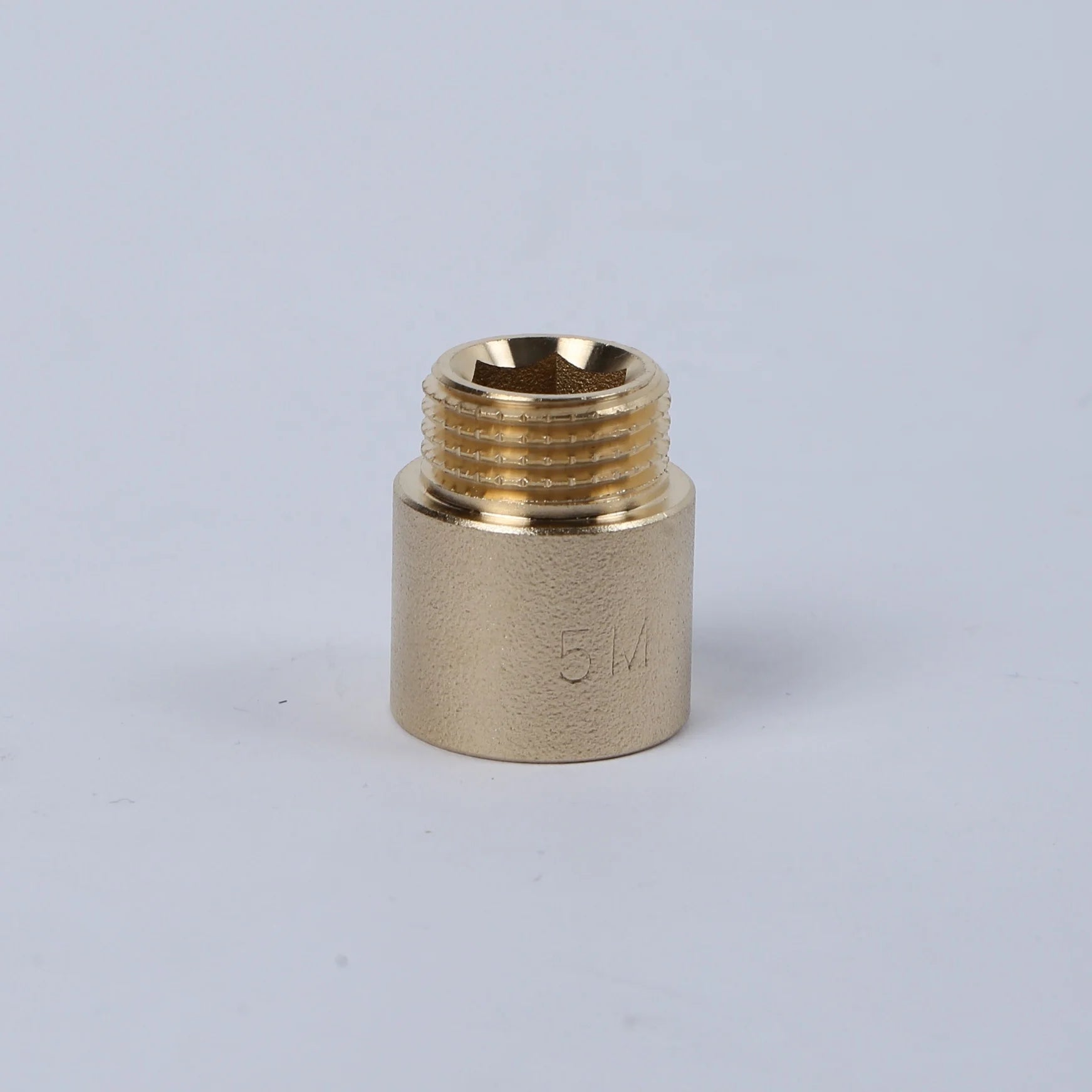 15mm 1/2 Inch Forged Brass Smooth Surface Pipe Adapter Threaded Fitting Extension Pieces Nipple Connector
