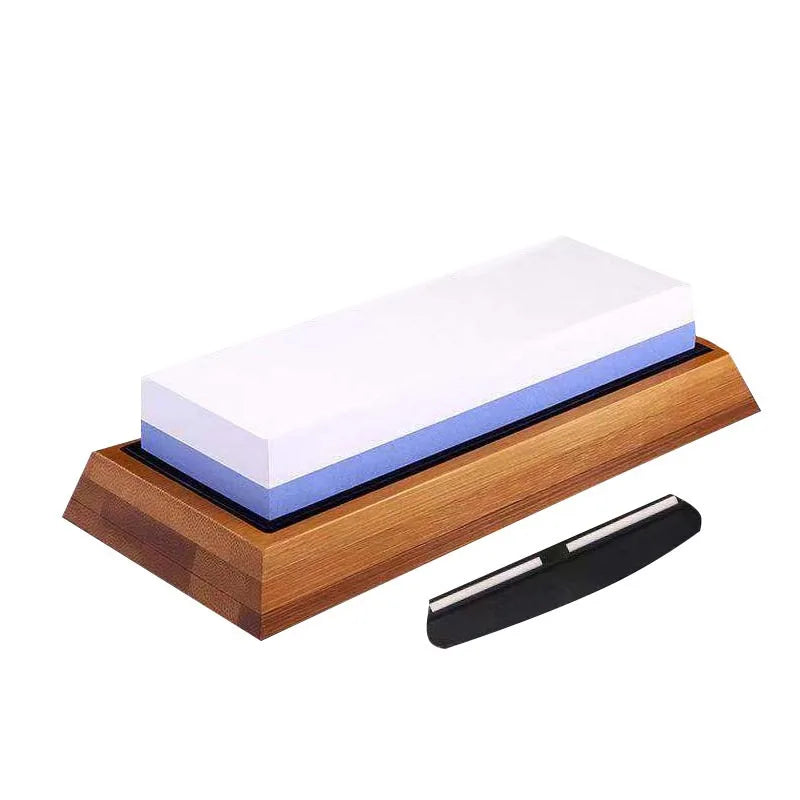 Whetstone 1000/4000 Grit Sharpening Stone White Corundum Dual Side with Black Silicone Pad Flattening Knife Stone Sharpener MegaBDM