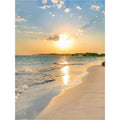Setting Sun Beach Seascape DIY 5D Diamond Painting by Number Kit Fashion Wall Art Canvas Paint Diamond Painting