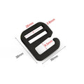 9 Shape G-Shape Bag Leather Woven Strap Flat Zinc Alloy Outdoor Decorated Belt Buckles