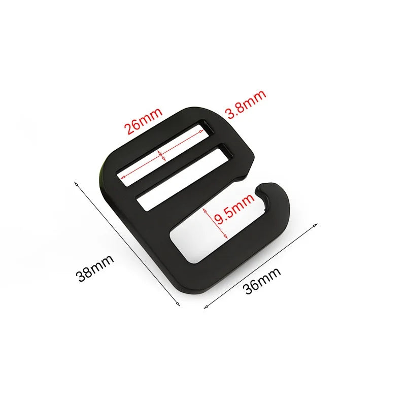 9 Shape G-Shape Bag Leather Woven Strap Flat Zinc Alloy Outdoor Decorated Belt Buckles