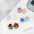 KUACHI New Design Wholesale Mini Korean Flower Acetate Hair Claw Grab Sweet Cute Girl Small Flower Claw Clip Hair Accessories