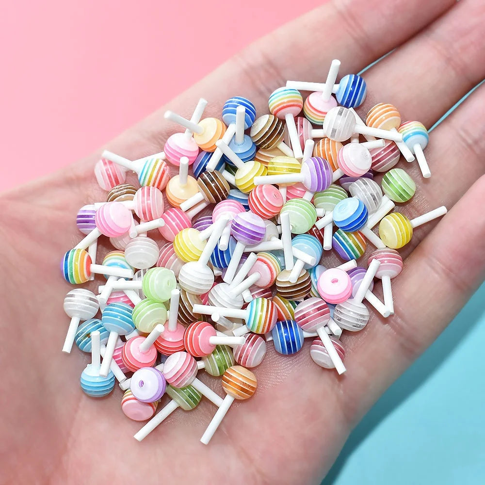 Paso Sico 6mm Mini Colorful Lollipop Nail Charms Other Nail Art Products for Nail Decorations Design