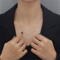 FUAMAY Alibaba-Wholesale Classic Cluster Choker Necklace Silver 925 Link Chain with Zircon Unisex Trio Flower Design Anniversary