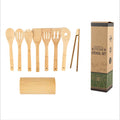 Best Selling LEXDO KUS-800 Eco-friendly Bamboo Kitchenware Cooking Shovel Spatula 7-Piece Utensil Set