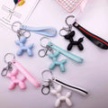 Cartoon Dog Keychain Colorful Soft Rubber PVC Lovely Dog Keychains for Women Key Chain Car Key Ring Bag Pendant Jewelry