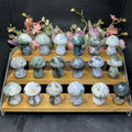 Wholesale Healing Natural Stones Carving Crystal Crafts Moss Agate Mushroom for Decoration