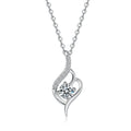 Fast Shipping GRA Round Brilliant Cut Fine Jewelry 925 Silver VVS Custom Moissanite Pendant Luxury Necklace