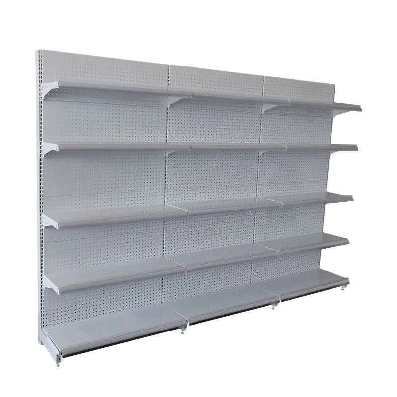 Single sided metal Stainless Steel Rack 5 Tiers Supermarket Shelf Gondola Supermarket Shelf