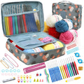 GeCrochet Kit for BeginnersCrochet Starter KitCrochet Needles Set with 5 Yarn Balls Plastic Sewing Needles Stitch Marker StoraBa