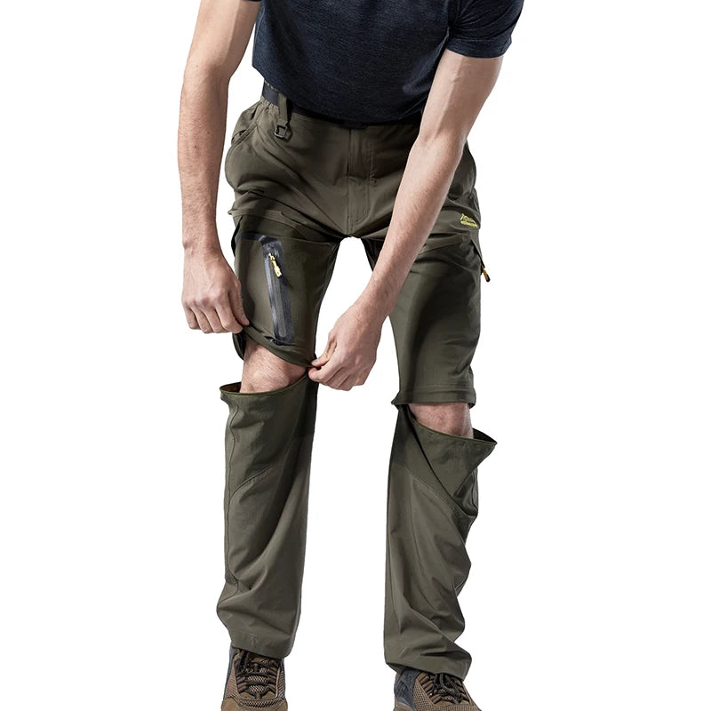 Custom Men Quick Dry Hiking Pants Multi Six Pockets Detachable Leg Outdoor Climbing Pants for Sport