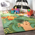 Hand Tufted Rug Children Carpet Play Mat Kids Collection Handmade Wool Area Rug
