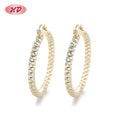 Wholesale Earrings Women Fashionable 18K Gold Plated Brass Women'S Hoop Jhumka Earrings