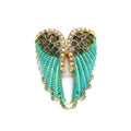 Angel Jewelry Women's Crystal Angel Wings Bling Pin Brooches(Flat Back)