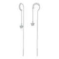 925 Sterling Silver Geometry Water Drop Stud Earrings Long Tassel Ear Hooks for Women Fine Jewelry Party Gift BSE830