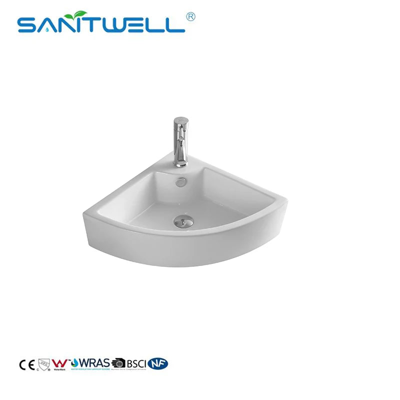 Bathroom Ceramic Corner Washbasin Corner Sink