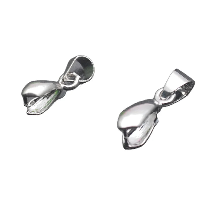 Nickle Free Stone Pendant Clip Buckle Pinch Bail for Necklace Charm Beads Jewelry DIY Making Accessories
