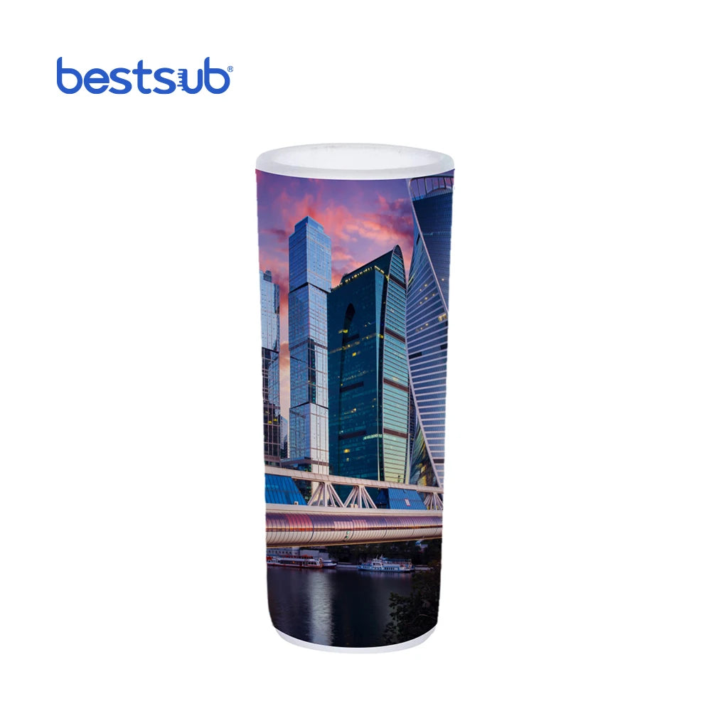 BestSub Custom Printed 3oz Frosted Shot Glass Wholesale Personalized Sublimation Blanks Classic Design Pint Glass