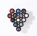 16R 5ml 10ml Jade Roller Ball Gradient Color Roller Ball  Natural Crystal Roller Ball   Multi-color Optional
