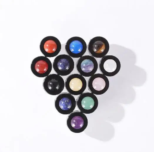 16R 5ml 10ml Jade Roller Ball Gradient Color Roller Ball  Natural Crystal Roller Ball   Multi-color Optional