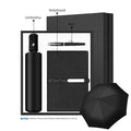 Customized Wholesale Personalized Giveaways High-end Creative Umbrella & A5 Notebook &metal Black Ink Pen Stationary Gift Set