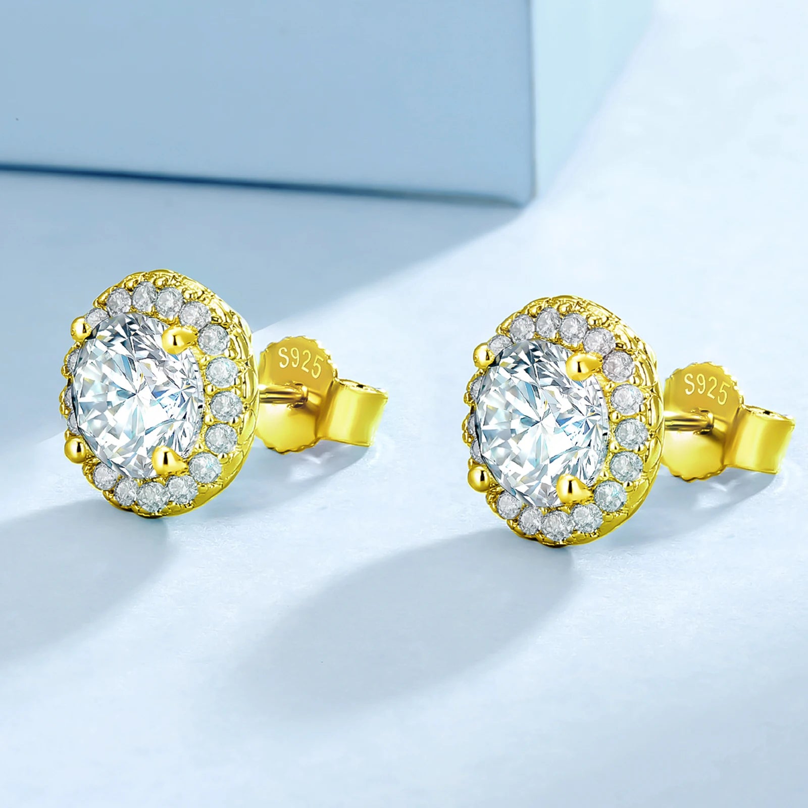Cluster Flower VVS Mossanite Stud Men Hiphop 925 Sterling Silver Women Jewelry Moissanite Diamond Earring with GRA Certificate
