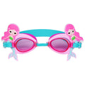 Children's Cute Cartoon Silicone Swimming Sunglasses with Mirror Lenses for Boys and Girls-Sports Diving Use
