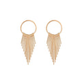 2023 Hot Sell Circle Tassel Dangle Earrings Gold Metal Alloy Long Drop Earrings for Women Girls Party Jewelry