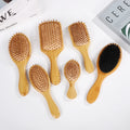Eco-Friendly Manufacturer Laser Hairbrush with Bamboo Handle Comb Set and Wooden Paddle for Detangling for Home Use