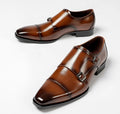 Men's Three-point Leather Shoes British Style Gentleman Shoes Heightening Breathable Wear-resistant Dress Shoes