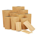New Materials Custom Print Aluminum Foil Coffee Tea Packaging Kraft Paper Doypack Pouch with Zipper