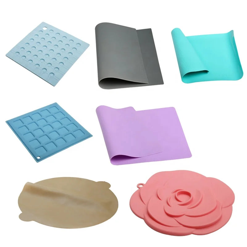 Custom Large Silicone Table Pad for Kitchen Non-Slip Place Bowl for Meal Baking Classic Small Coloring Silicon Mat for Cooking