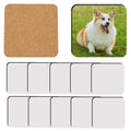 Sublimation Coasters Blank Custom Printing Logo MDF Round Square Cork Coasters for Drinks Blank Wood Coaster