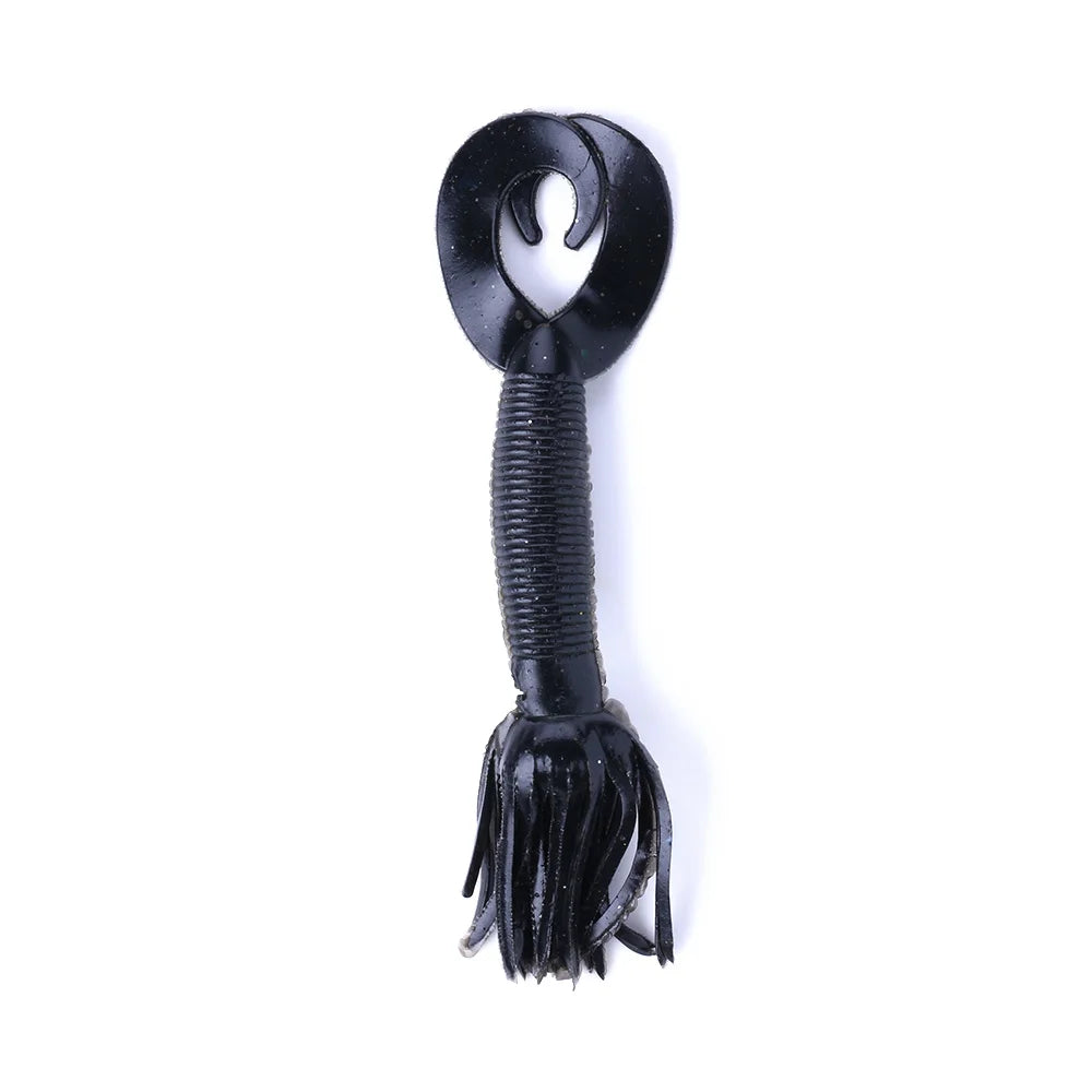 Wholesale 5pcs/bag Double Tail Fishing Lure 11CM 7.5G Two Tails Grubs Worm Wobblers Swimbait Silicone Baits