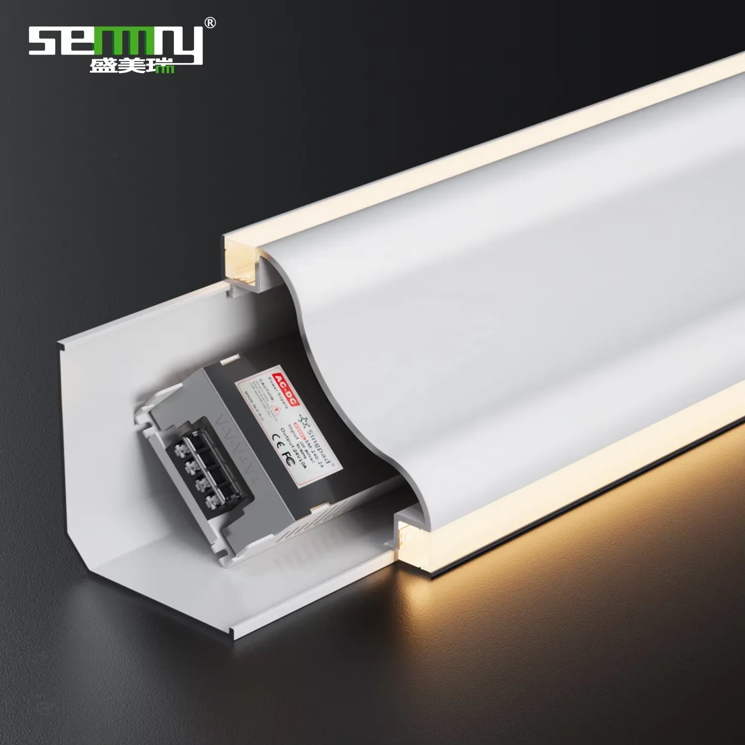 OEM Square Recessed LED Profile Channel Industrial Aluminum Heatsink Strip Light Housing Square Recessed Led Profile Led Profile