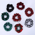 Mix Color Velvet Hair Scrunchies Elastic Hidden Pocket Zipper Sweet Fabric Style High-quality 10cm Circumference Women Daily