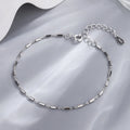 925 Sterling Silver Simple Fashion Bracelet for Women Students Personalized Cylindrical Style Fine Jewelry Bangle