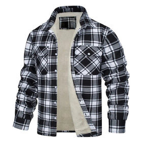 Men's Plaid Velvet Business Shirt Plus Size 5XL 6XL 7XL Fashion Casual Slim Long Sleeve Shirts