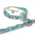 New Design Hot Sell Handmade Adjustable Number 2 Layers Silver Plated Natural Stone Bracelet for Men Women Unisex