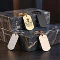 Wholesale Stainless Steel Keychain Blank Metal Tag Keychain for Laser Engraving Custom Logo