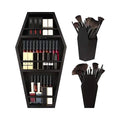 2Pcs Pack Wood Modern Coffin Shelf Brush Holder Free Standing Wall Hanging Organizer for Living Room Storage