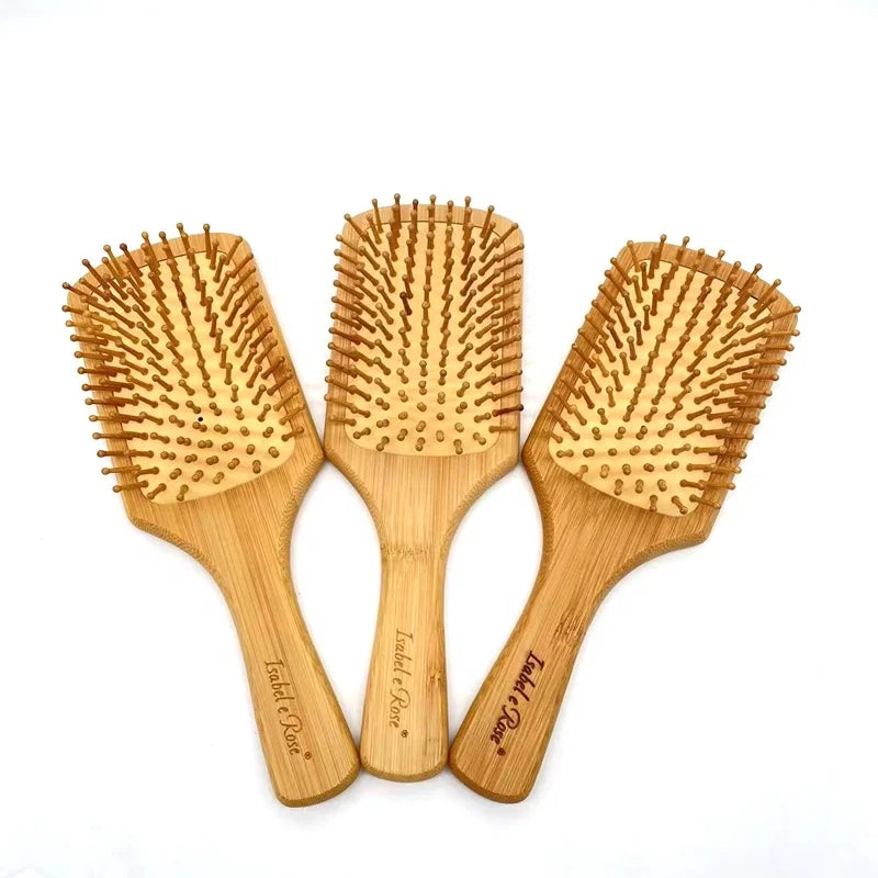 High Quality Bamboo Hairbrush for Massage Wholesale Hair Comb Made from Wood