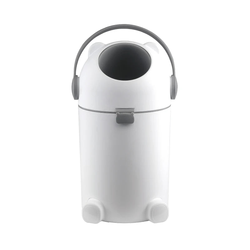 Magic Diaper Pail - Patented 95% Odor-Free SystemAward-Winning Design -No Refills Required - Works with Regular Trash Bags White