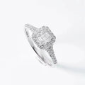H&F Wedding Ring Set Real Gold With Nature Diamond Original Men Pave 18K 14K 9K American Nature Diamond Jewelry