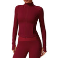 Women's Winter Thermal Comfortable Compression Stretchy Front Zipper Running Jacket XL Smart Fabric Workout Sweats for Adults