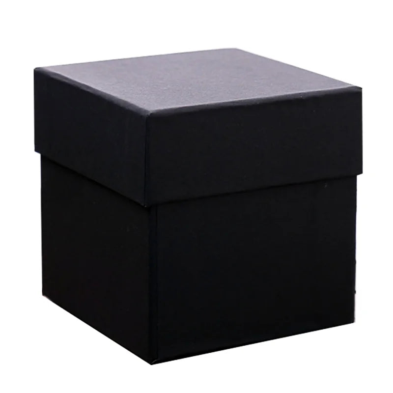 Gift Packaging Box Packaging Candle Box Ready to Ship Paper 10x10x10cm Matte Black Handmade Ring Box Paperboard Customized Size