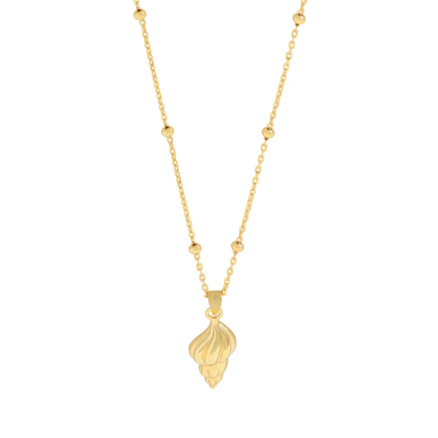 Fashion Minimalist Jewelry Conch Pendant Necklaces 925 Sterling Silver Rhodium or Gold Plated Jewelry for Women