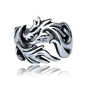 AA0009 Thai Jewelry Mens Jewellery Silver Dragon Claw Ring  Men's  Chinese Vintage Adjustable Opening Hip Hop Rings Gothic