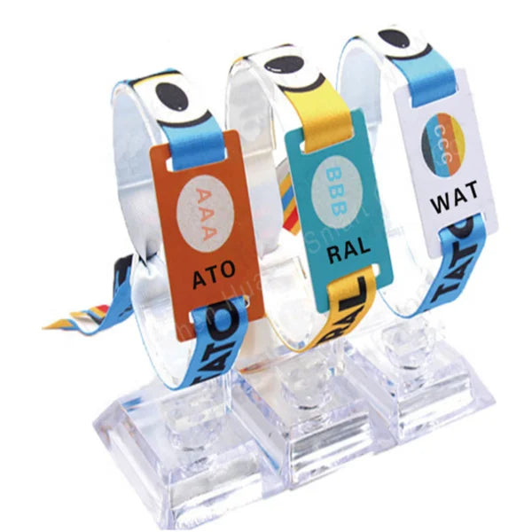 2025 Custom Polyester Fabric Woven RFID Wristband for Festival Events Party